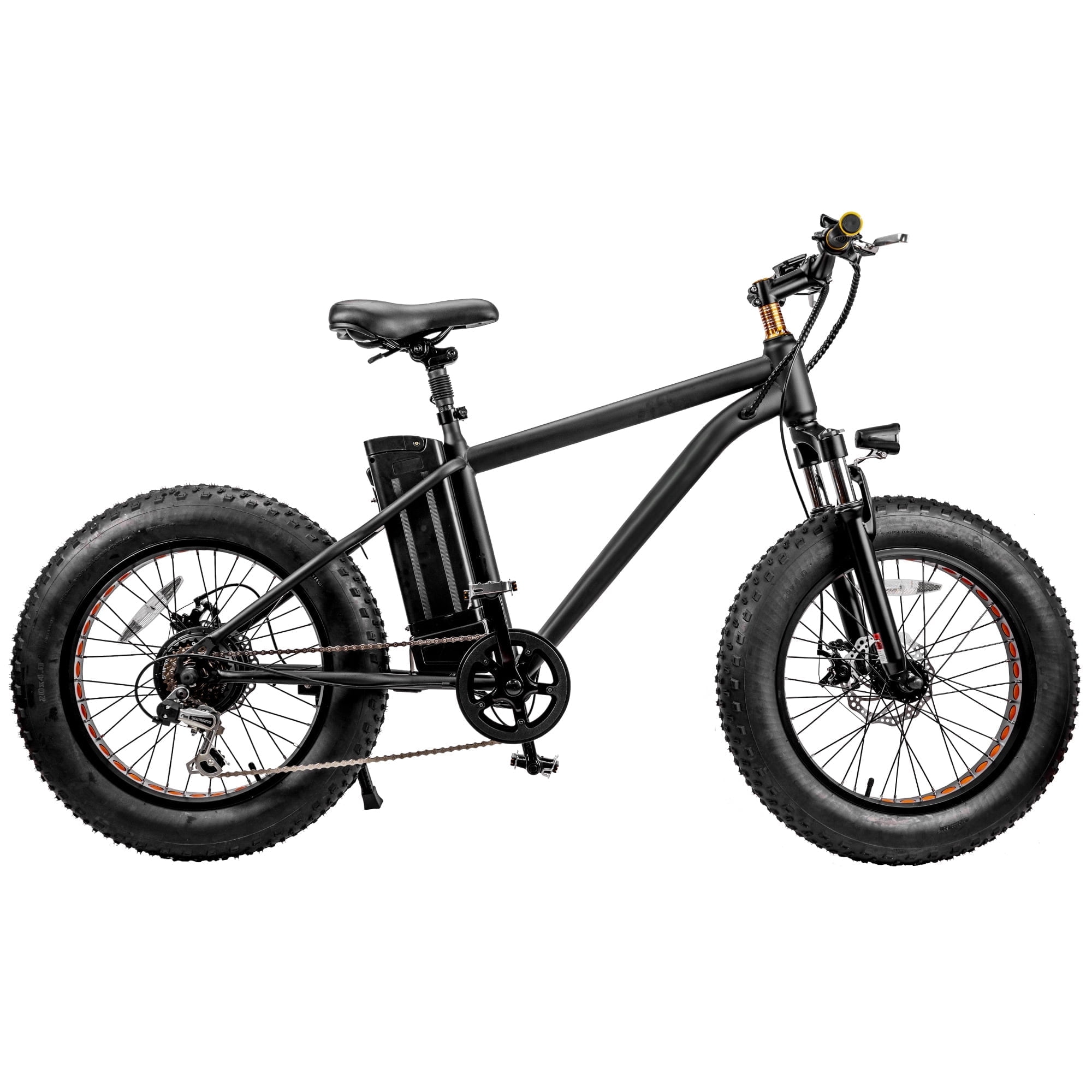 Gpower 20'' Fat Tire Electric Bike for Adult ,48V10A,Peak 500W,up to 55Mile 19MPH,Black,UL2849