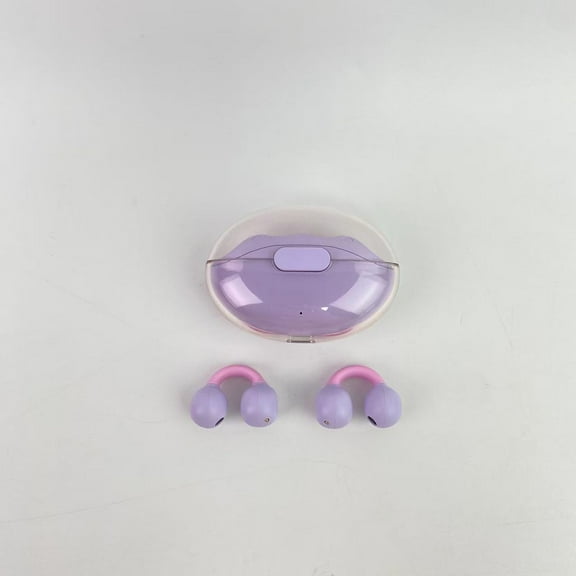 KTRBVZ Earphones,True Wireless Earbuds Purple Bluetooth 5.3 with Microphone for Working Out Noise Canceling Blue Tooth Ear Buds Deep Bass Wireless Earphones with Charging Case in Ear Headphone