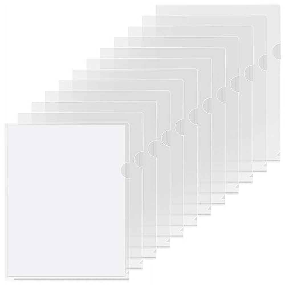 KTRIO 12 Pack Plastic File Folders, Clear Project Pockets Plastic