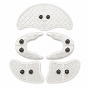 KTS EMS Facial Replacement Pads, 5-Piece Reusable Conductive Gel Electrode Set with Snap Connectors for Forehead Cheek and Jawline, Device Not Included