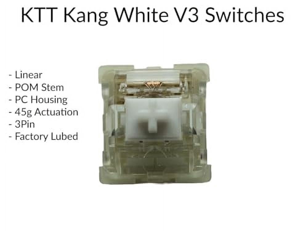 KTT Kang White V3 Linear Switches 45g Spring 3 pin RGB for Custom ...