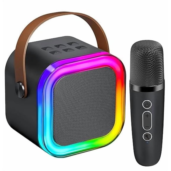 KTV Machine for Kids,High Sound Quality with Easy Connectivity (Black - 1 Mic)