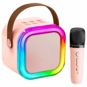 KTV Machine for Kids,High Sound Quality with Easy Connectivity Pink - 1 Mic