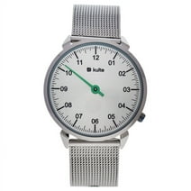 KU15-0023 Silver/Green Touch Stainless Steel Mesh Bracelet Watch by Kulte for Unisex - 1 Pc Watch