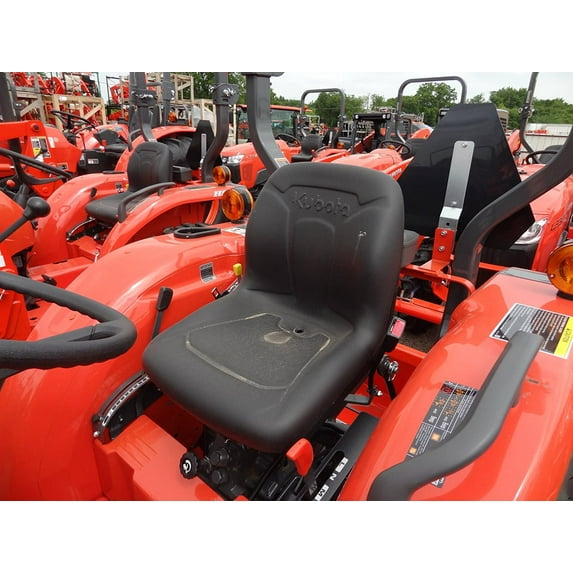 KU21 Durafit Seat Covers for Kubota Tractors L2501, L3301, L3901, L4701 Waterproof Covers In Dark Gray Twill