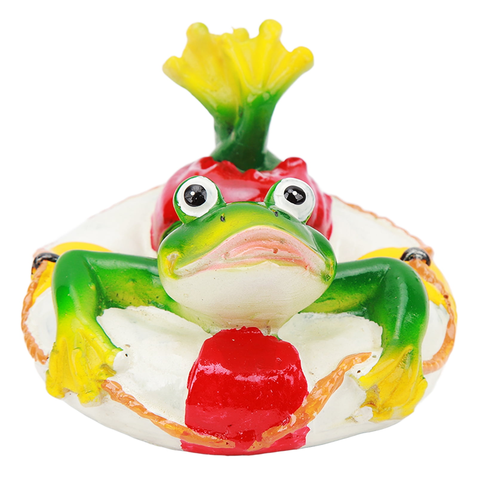 KUAA Frog Pond Ornaments Resin Colorfast Easy Float Water Floating Frog ...