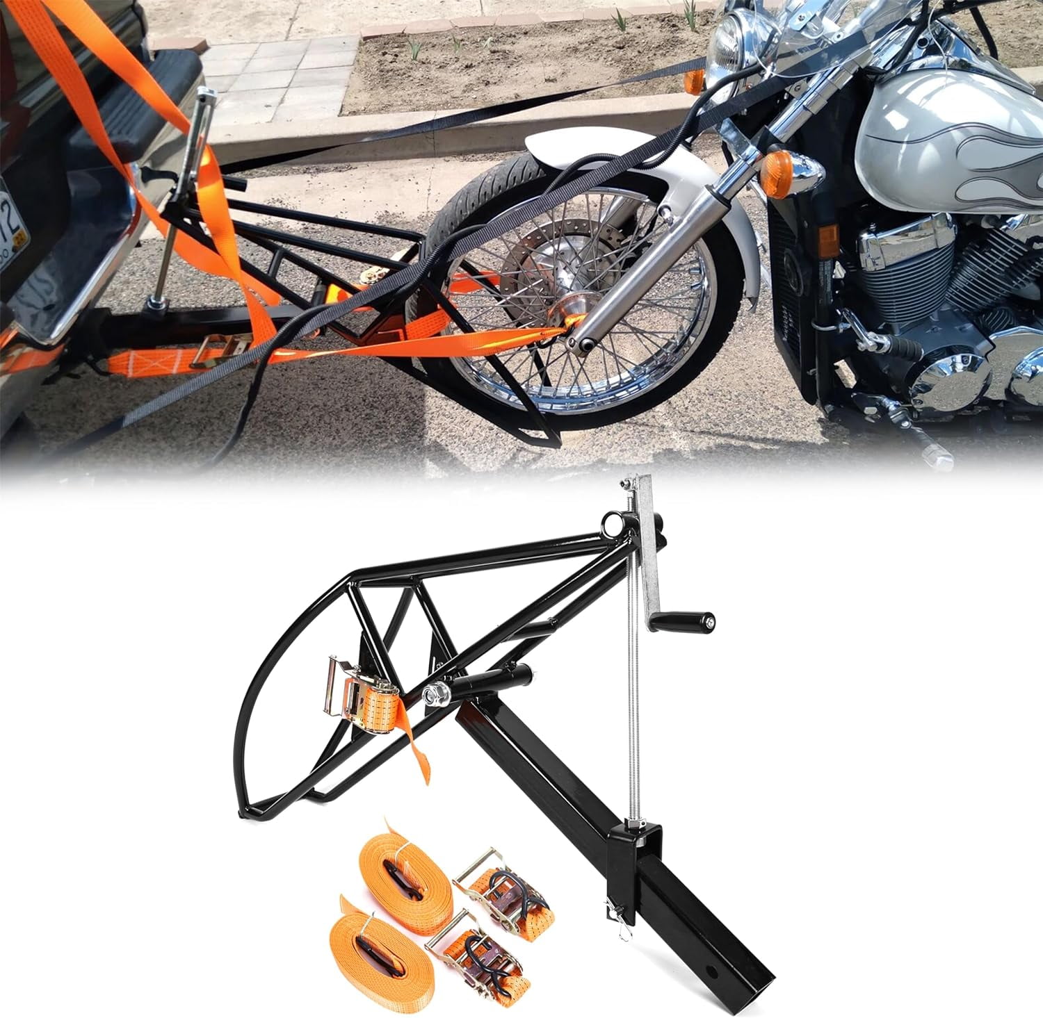 KUAFU Motorcycle Hitch Carrier Dirt Bike Hitch Mount 2 Inch Towing Reciver Class 2 Class 3 Motorcycle Hauler Tow Dolly Holder Walmart