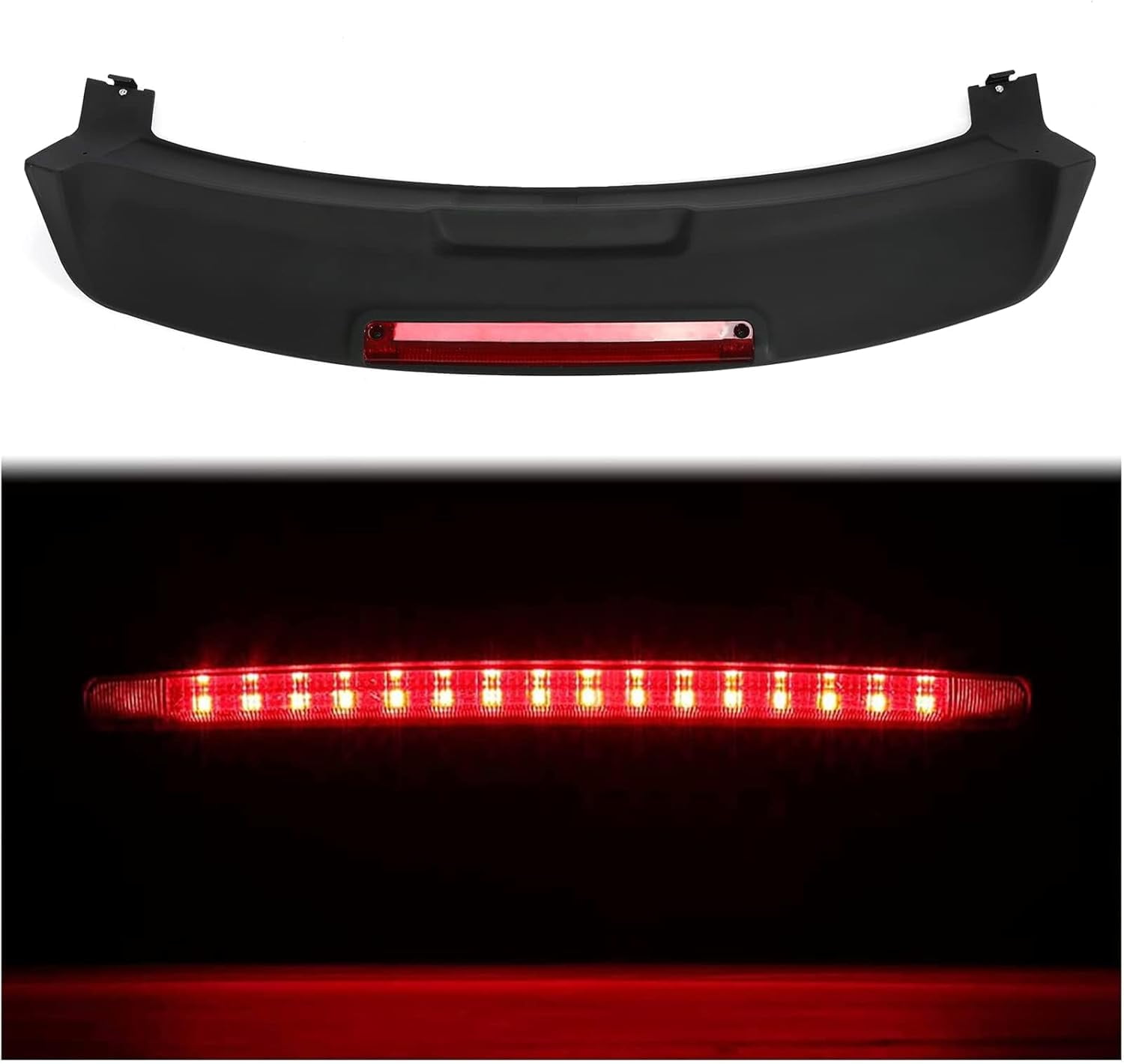 IKON MOTORSPORTS Trunk Spoiler For 2009-2013 Toyota Corolla - Painted #209 Black W/ LED Light