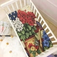 thumbnail image 1 of KUANGWANG Ultra Soft Fitted Microfiber Crib Sheets for Newborn Baby Boys Girls Kettle Flag Design Cute Pattern, 1 of 8