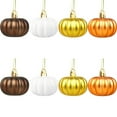 thumbnail image 1 of KUAZOU 8 Pcs Fall Pumpkin Hanging Ornament Thanksgiving Tree Decorations Mini Pumpkin Ball Decorations Farmhouse Fall Ornaments for Small Tree for Autumn Thanksgiving Halloween Christmas, 1 of 6