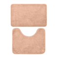 thumbnail image 1 of KUAZOU Bathroom Rug Sets 2 Piece,Thick & Soft Microfiber Shaggy,U-Shaped Contour,Machine Washable Bath Mats,Absorbent Bath Rugs,Non-Slip Rubber Backing Bath Mat for Bathroom Floor-Pink-S, 1 of 3