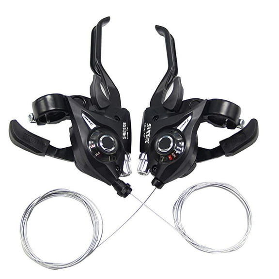 KUAZOU Bike Gear Shifter 21 Speed Shift Lever and Brake with Gear Indicator for Mountain Road Bicycle 3x7 Speed Shifter