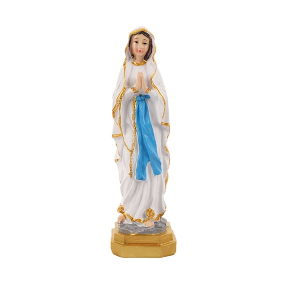 KUAZOU Blessed Virgin Mary Resin Statues Handicrafts,Easter Decorations for Home Decor Altar (Small)