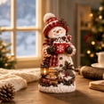 thumbnail image 1 of KUAZOU Christmas Snowman Figurine, Christmas Decorations for Holiday Home Decor, Tabletop Ornament for Living Room Desk Shelf and Entryway, Festive Holiday Gift for Family, Friends and Collectors #B, 1 of 6