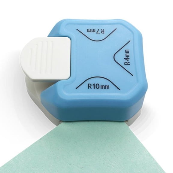 KUAZOU Paper Corner Rounder 3 in 1 (R4mm+R7mm+R10mm),Punches for Crafts,Cutter,Envelope Punch Board,Hole Puncher,Laminate,DIY Projects,Photo Cutter,Card Making Scrapbooking and Journaling(Blue)