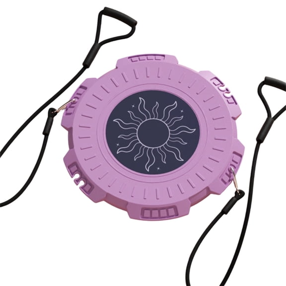 KUAZOU Twister Board - Waist Twister Machine for Core & Abs Exercise - Waist Twisting Fitness Tool,Dizzy Disc Twist Board for Slimming Workout & Reflexology(with 2 Pull Rope,Purple Pink)