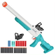 KUBLAI 30in Airsoft Toy Foam Blaster, Toy Blaster Models Foam Blasters with Flashligh,Manual Loading Spring Soft Darts Blaster for Outdoor Play 14+ Years