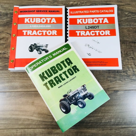 KUBOTA L245DT TRACTOR SERVICE MANUAL PARTS OPERATORS SET CATALOG REPAIR SHOP 4WD