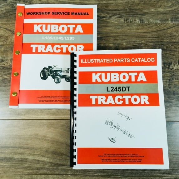KUBOTA L245DT TRACTOR SERVICE MANUAL PARTS SET CATALOG REPAIR SHOP WORKSHOP 4WD