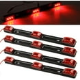 thumbnail image 1 of KUCASI 15" Black stainless Steel 3 Lights 9 LED Identification Light Bar - 1 Pcs Clearance Red Waterproof, Surface Mount Sealed ID Indicator for Trucks Trailers RVs, Top & Side Mark & Break, 1 of 8