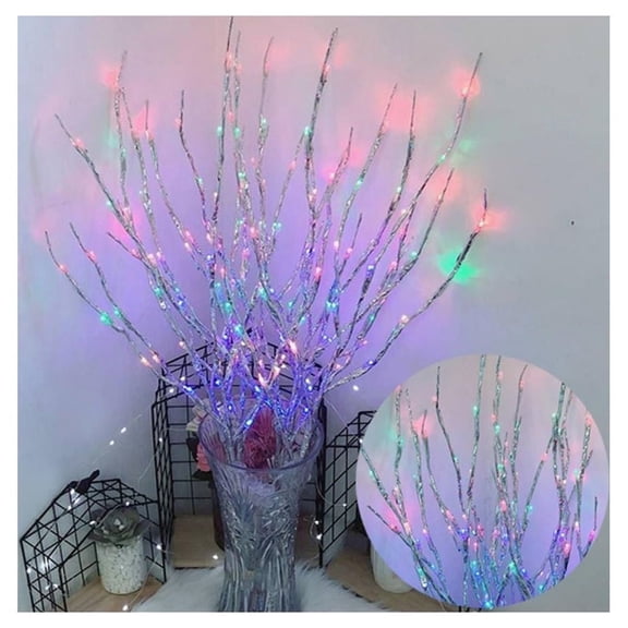 KUCASI 5 Pack Lighted Branches for Vases - 100 LED Fairy Twig Lights, Bendable Artificial Tree Branches, Battery Powered Christmas Decoration for Indoor & Outdoor Use