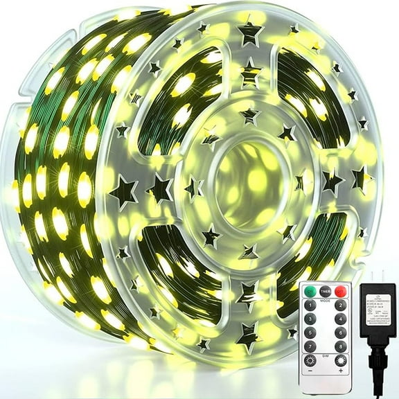 KUCASI Christmas Lights Outdoor, 500 LED 164FT Fairy String Lights Plug in Waterproof with Remote, 8 Modes with Timer for Indoor Decorations Bedroom Xmas Tree Holiday House Party Decor
