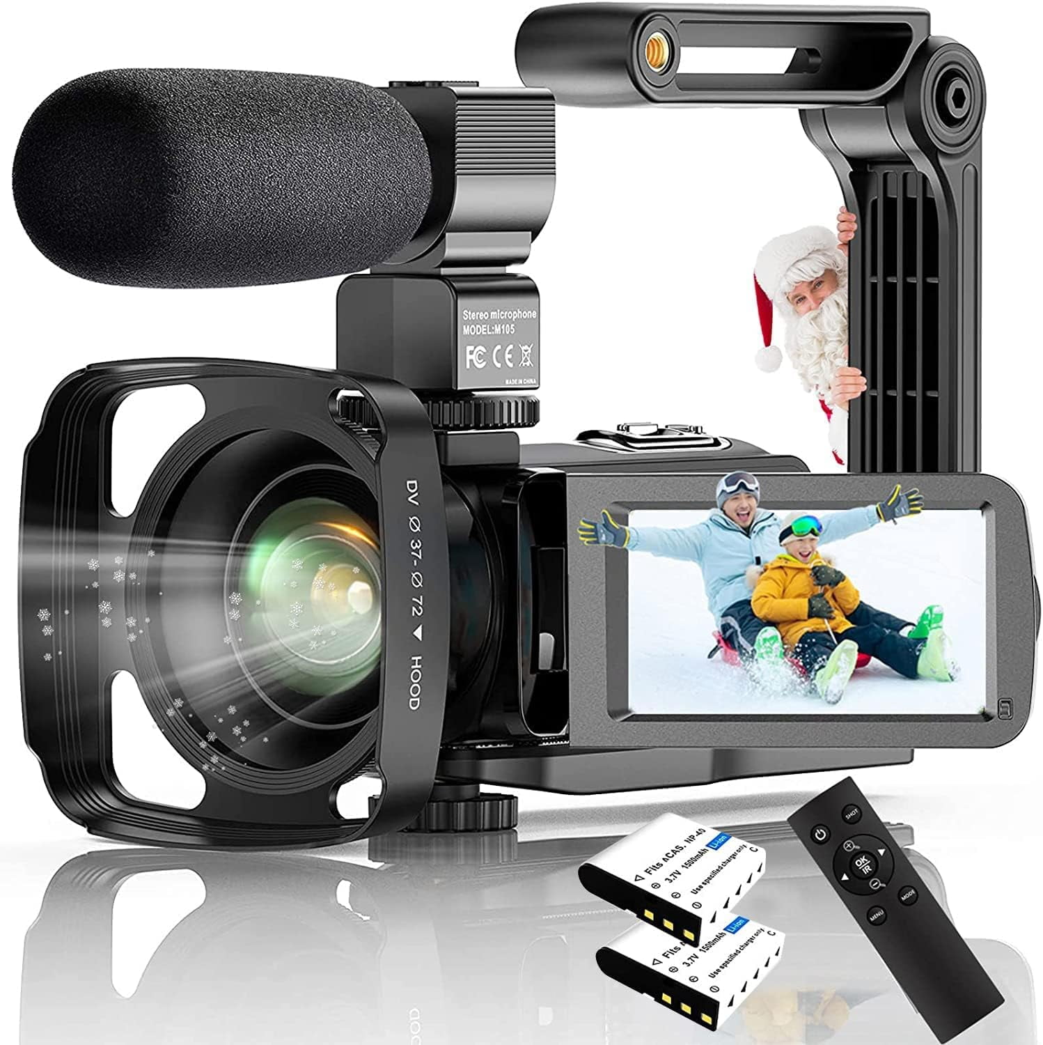 KUCIYA Camcorder Video Camera Ultra HD 4K Camcorder Full HD 48.0MP