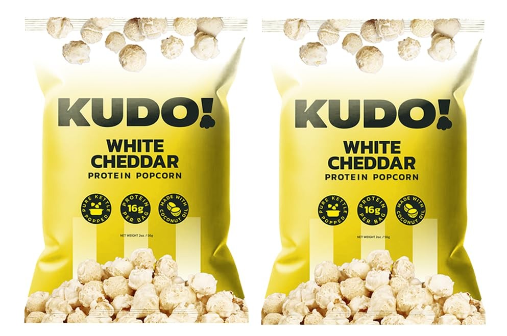 KUDO White Cheddar Popcorn 2 oz (Pack of 12)