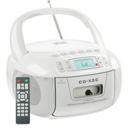 KUEPHOM CD Cassette Player Combo Boombox AM/FM Radio Tape Recording Stereo Sound AC/DC Powered