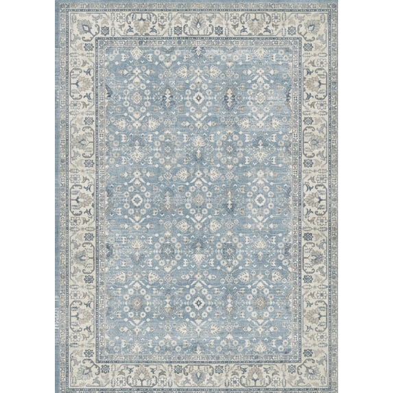 KUETH 2.5X12 Vintage Runner Rug Machine Washable Rugs for Living Room, Non Slip Flat Pile Rug with Rubber Backing, Boho Rug for Entryway Hallway Kitchen and Corridor