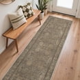 thumbnail image 1 of KUETH 2.5x10 Vintage Runner Rugs Machine Washable Rugs for Living Room, Non Slip Flat Pile Rug with Rubber Backing, Boho Rug for Entryway Hallway Kitchen and Corridor, 1 of 12