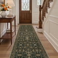 thumbnail image 1 of KUETH 2.5x12 Vintage Floral Runner Rug Machine Washable Rugs for Living Room, Non Slip Flat Pile Rug with Rubber Backing, Boho Rug for Entryway Hallway Kitchen and Corridor, 1 of 12