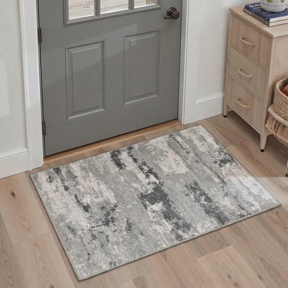 KUETH 2'X3' Area Rugs Machine Washable Rugs for Living Room, Non Slip Flat Pile Rug with Rubber Backing, Rug for Entryway Bedroom Dining Room Home Office