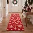 thumbnail image 1 of KUETH 2'x5' Christmas Machine Washable Runner Rug, Non-Slip Rugs for Kitchen, Hallway and Entryway, Red, 1 of 8