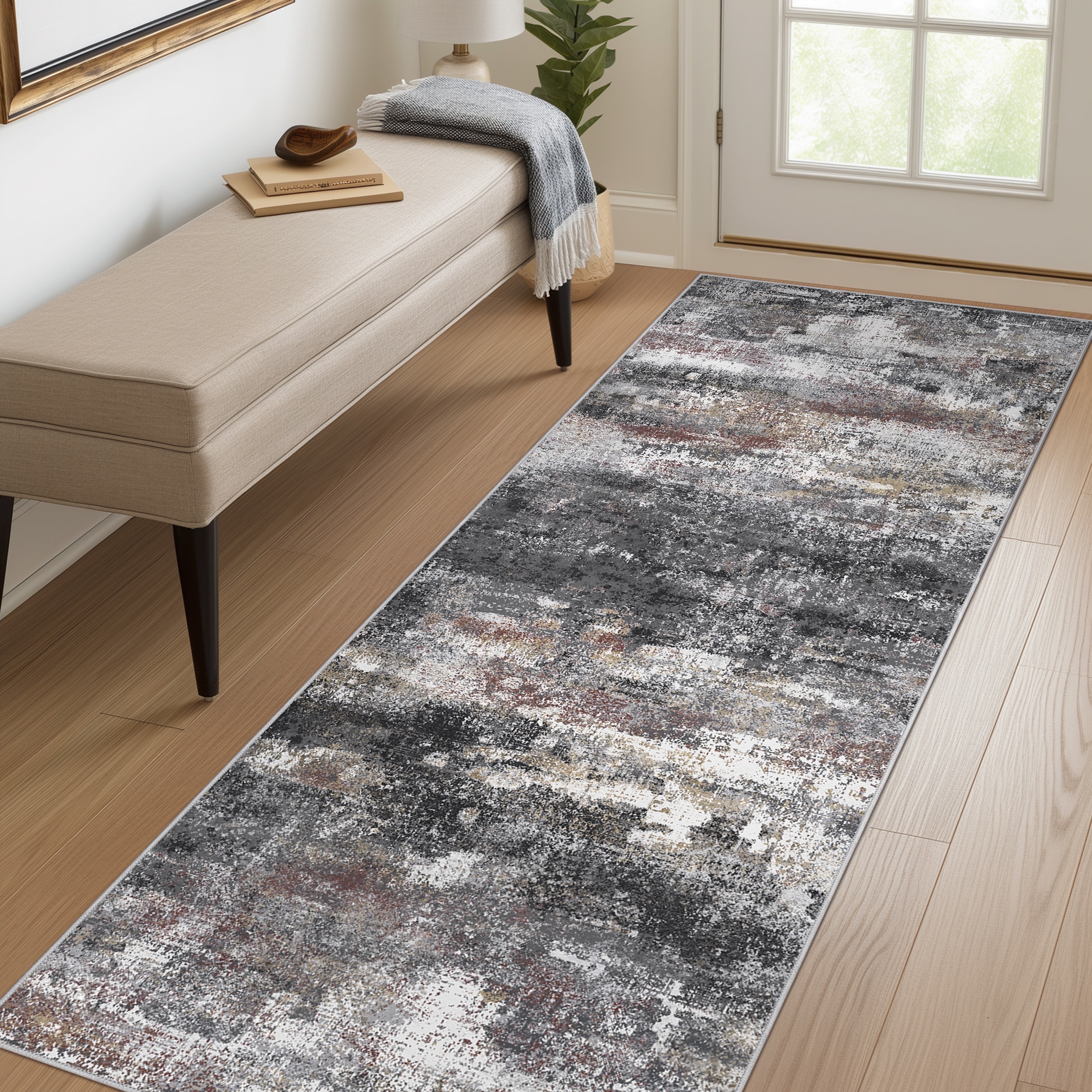 KUETH 2'x7' Area Rugs for Living Room, Non Slip Machine Washable ...