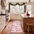 thumbnail image 1 of KUETH 2'x7' Christmas Machine Washable Runner Rug, Non-Slip Rugs for Kitchen, Hallway, Corridor and Entryway, Beige, 1 of 7