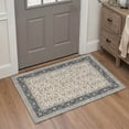 thumbnail image 1 of KUETH 2X3 Machine Washable Entryway Rug, Low Pile Non-Slip Backing Door Mat for Entryway and Indoor Entrance, Pet-Friendly Vintage Floral Rug, Blue, 1 of 5