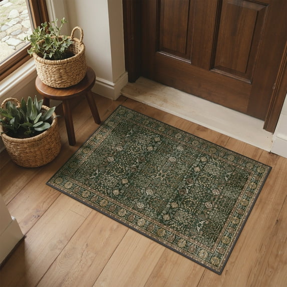 KUETH 2X3 Runner Rug Machine Washable, Kitchen Runner Rug for Floor and Hallway, Non Slip Throw Area Rug with Rubber Backing for Living Room、 Entryway、Bedroom and Dining Room
