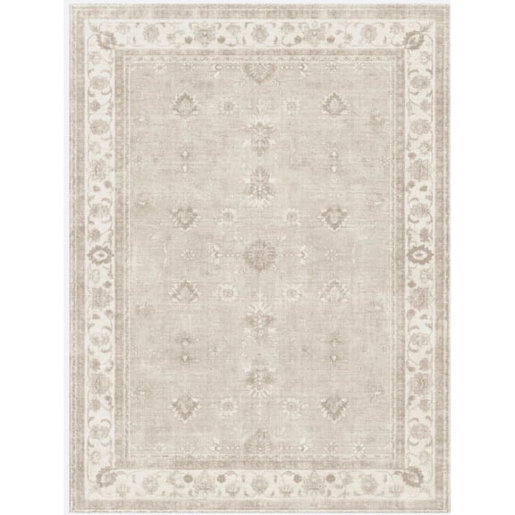 KUETH 2X3 Vintage Area Rugs Machine Washable Rugs for Living Room, Non Slip Flat Pile Rug with Rubber Backing, Boho Rug for Entryway Bedroom Dining Room Home Office