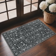 KUETH 2X3 Vintage Area Rugs Machine Washable Rugs for Living Room, Non Slip Flat Pile Rug with Rubber Backing, Boho Rug for Entryway Bedroom Dining Room Home Of