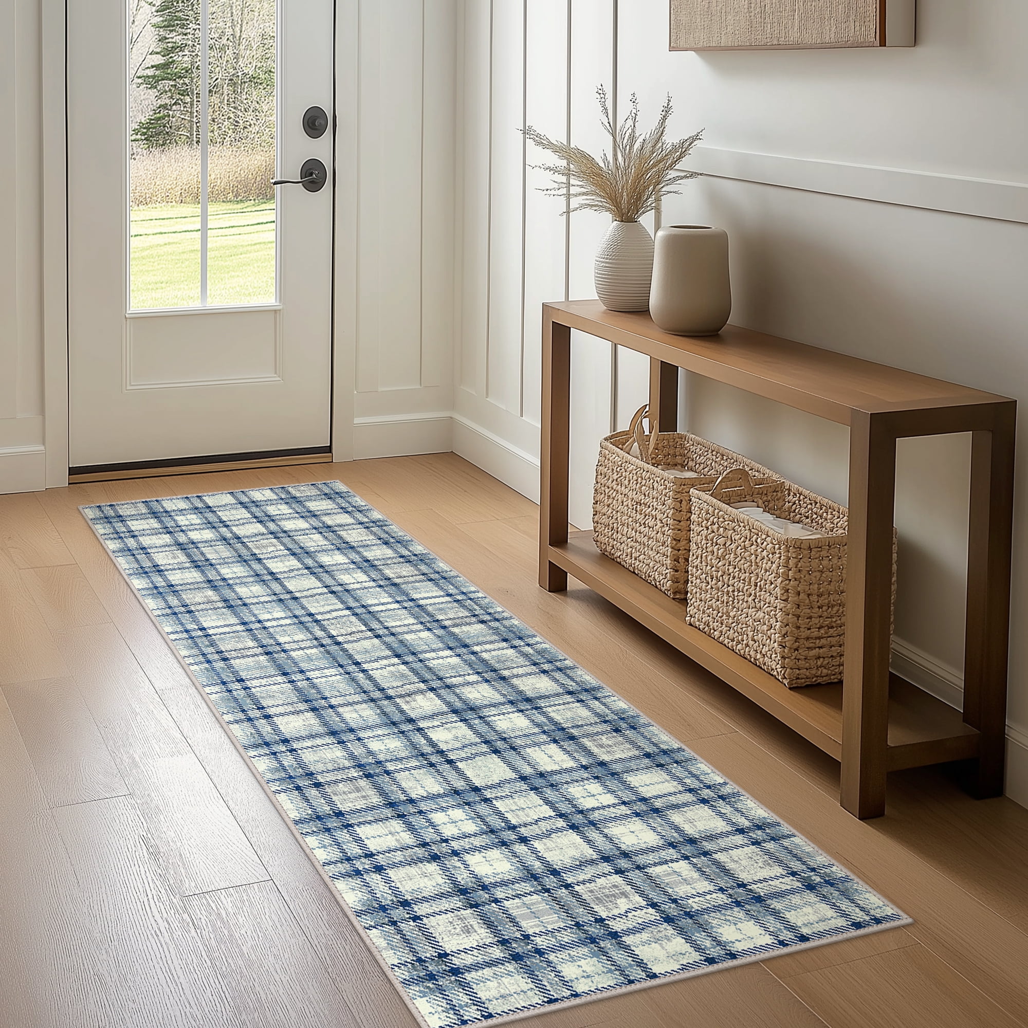 KUETH 2X7 Area Rugs Christmas Rug, Machine Washable Rug, Christmas