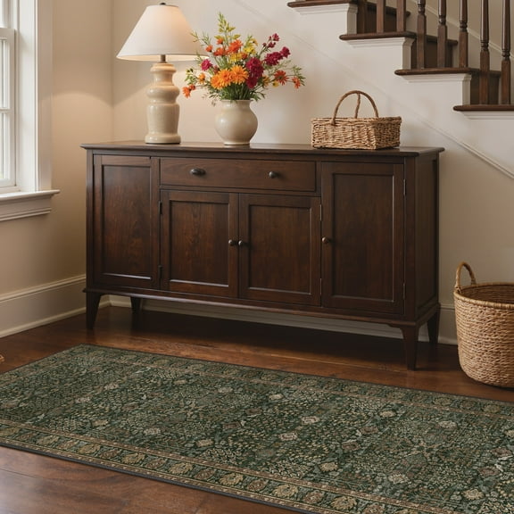 KUETH 2X7 Runner Rug Machine Washable, Kitchen Runner Rug for Floor and Hallway, Non Slip Throw Area Rug with Rubber Backing for Living Room、 Entryway、Bedroom and Dining Room