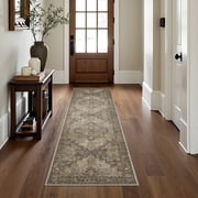 KUETH 2X7 Runner Rug Machine Washable, Kitchen Runner Rug for Floor and Hallway, Non Slip Throw Area Rug with Rubber Bac