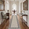 thumbnail image 1 of KUETH 2X8 Machine Washable Runner Rug, Low Pile Non-Slip Backing Carpet for Hallway, Kitchen and Bedroom, Pet-Friendly Vintage Floral Runner Rug, Blue, 1 of 7