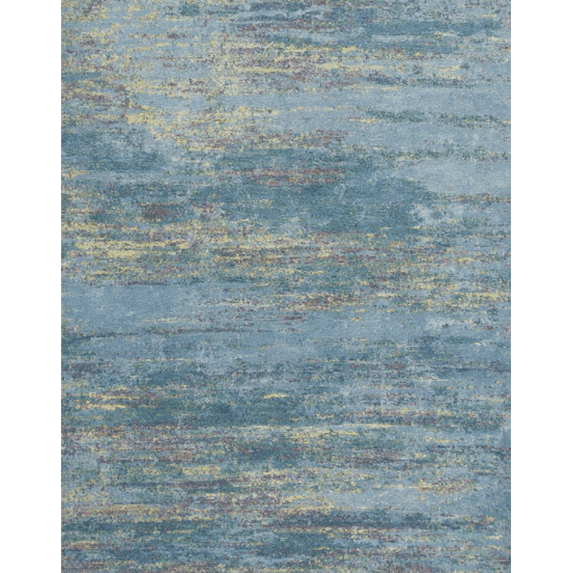 KUETH 2x3 Area Rug Blue Abstract Area Rug, Machine Washable Vintage Distressed Throw Rug with Non-Slip Gripper, Modern Aesthetic Carpet for Bedroom Living Room