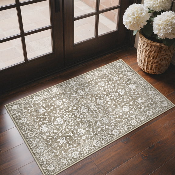KUETH 2x3 Area Rug, Machine Washable Indoor Rug with Non Slip Backing for Entryway, Front Door, Bathroom and Kitchen