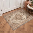 thumbnail image 1 of KUETH 2x3 Soft Vintage Persian Accent Rug, Machine Washable Low Pile Non Slip Backing Rug, Dusty Beige Rug for Entryway Kitchen, 1 of 5