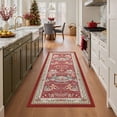 thumbnail image 1 of KUETH 2x5 Christmas Runner Rugs Machine Washable Non Slip Red Rugs for Kitchen,doorways and Hallway Decor, 1 of 12