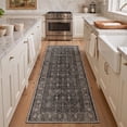 thumbnail image 1 of KUETH 2x6 Machine Washable Traditional Persian Runner Rug, Soft Low Pile Non Slip Backing Rug Runner, NOIR Rug for Hallway Kitchen Bedroom, 1 of 5