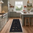thumbnail image 1 of KUETH 2x7 Low Pile Low Pile Nature Runner Rug, Machine Washable Soft Non Slip Backing Rug Runner, ONYX BLOOM Rug for Hallway Kitchen Bedroom, 1 of 5